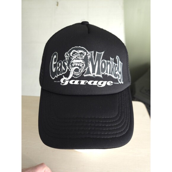 Gas Monkey Garage Adjustable  Trucker Hat Black & White  Baseball Caps - Picture 10 of 11